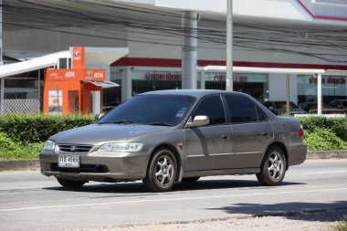 Chiangmai, Tayland - 21 Eylül 2018: Özel araba Honda accord. Yol no.1001 Chiangmai iş alanı 8 km.