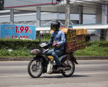 Chiangmai, Tayland - 24 Eylül 2018: Özel Honda dalga motosiklet