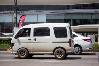 Chiangmai, Tayland - 24 Eylül 2018: Özel Daihatsu eski Van araba.
