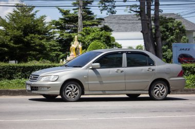 Chiangmai, Tayland - 21 Eylül 2018: Özel araba, Mitsubishi Lancer