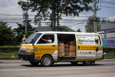 Chiangmai, Tayland - 24 Eylül 2018: Van kargo araba Phiboonchai Maepranom Tay Chili yapıştırın