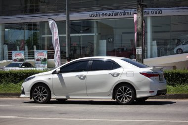 Chiangmai, Tayland - 24 Eylül 2018: Özel otomobil, Toyota Corolla Altis