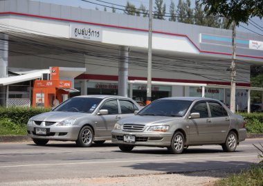 Chiangmai, Tayland - 24 Eylül 2018: Özel araba, Mitsubishi Lancer.