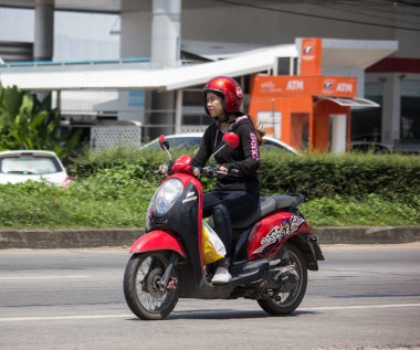 Chiangmai, Tayland - 25 Eylül 2018: Özel Honda Otomatik Scooter Scoopy i Motosiklet
