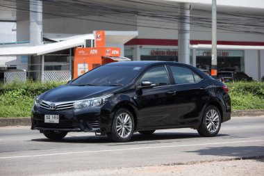 Chiangmai, Tayland - 24 Eylül 2018: Özel otomobil, Toyota Corolla Altis