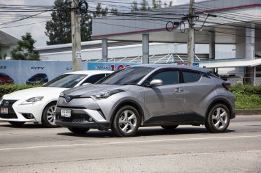 Chiangmai, Tayland - 25 Eylül 2018: Yeni Toyota Chr küçük araba Crossover Suv hibrit araba