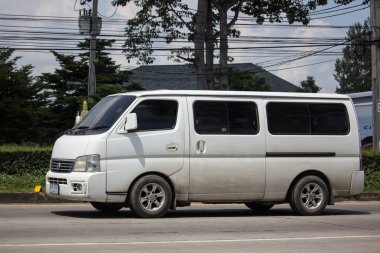 Chiangmai, Tayland - 24 Eylül 2018: Özel eski Nissan Urvan Van araba 