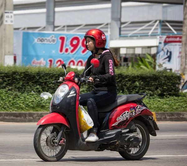 Чиангмай Таиланд Сентября 2018 Года Частный Мотоцикл Honda Automatic Scoopy — стоковое фото