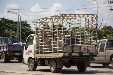 Chiangmai, Tayland - 25 Eylül 2018: Özel pikap araba, Kia Moter. Fotoğraf Road Hayır 121 hakkında 8 km şehir merkezine Chiangmai, Tayland.