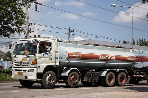 Chiangmai Thailand September 2018 Trailer Truck Palm Olie Tank Truck — Stockfoto