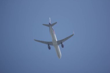 Chiangmai, Tayland - 27 Ekim 2018: B-Lel Airbus A321-200 Hong Kong hızlı havayolu şirketi. Hong Kong'a uçuş Chiang mai.