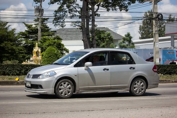 Chiangmai Tailandia Septiembre 2018 Coche Privado Nissan Tiida Foto Carretera — Foto de Stock