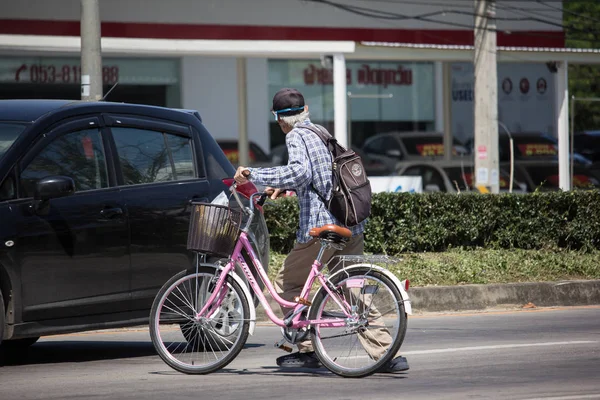 Чиангмай Таиланд Сентября 2018 Года Частный Велосипед Стариком Шоссе Дороге — стоковое фото