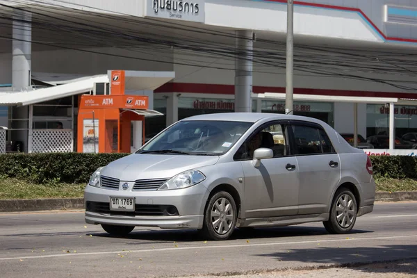 Chiangmai Tailandia Septiembre 2018 Coche Privado Nissan Tiida Foto Carretera — Foto de Stock