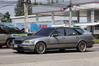 Chiangmai, Tayland - 5 Ekim 2018: Özel araba Honda accord. Yol no.1001 Chiangmai iş alanı 8 km.