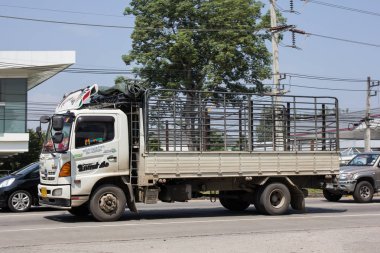 Chiangmai, Tayland - 5 Ekim 2018: Özel Hino kargo kamyon. Fotoğrafa yol no.1001 8 km şehir merkezine Chiangmai, Tayland.