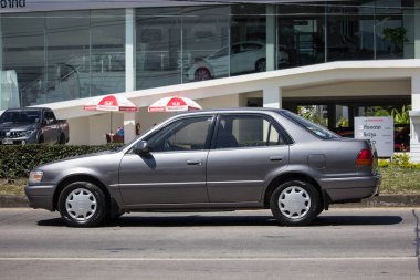 Chiangmai, Tayland - 28 Eylül 2018: Özel Old araba, Toyota Corolla. Fotoğraf Road Hayır 121 hakkında 8 km şehir merkezine Chiangmai, Tayland.