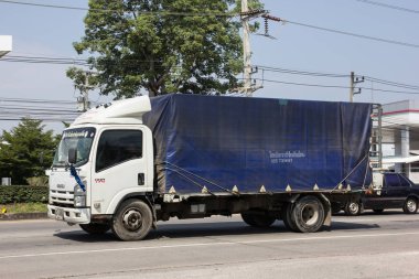 Chiangmai, Tayland - 5 Ekim 2018: Özel Hino kargo kamyon. Fotoğrafa yol no.1001 8 km şehir merkezine Chiangmai, Tayland.
