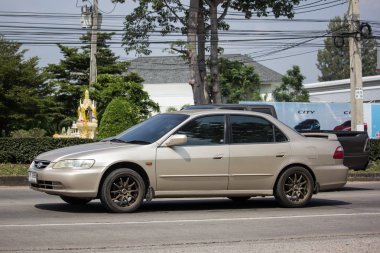 Chiangmai, Tayland - 8 Ekim 2018: Özel araba Honda accord. Yol no.1001 Chiangmai iş alanı 8 km.