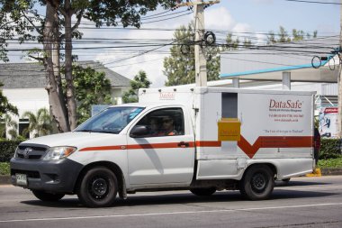 Chiangmai, Tayland - 25 Ekim 2018: Pick Up Datasafe araba. Tayland hizmet yönetimi ve belge depolama çözümleri.