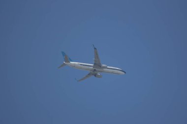 Chiangmai, Tayland - 8 Kasım 2018: B-1817 Boeing 737-800 Çin Güney havayolu şirketi. Nanning için Chiangmai Havaalanı'ndan çıkar.