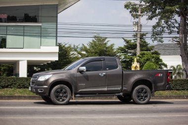 Chiangmai, Tayland - 8 Ekim 2018: Özel pikap araba, Chevrolet Corolado Duramax. Fotoğraf Road Hayır 121 hakkında 8 km şehir merkezine Chiangmai, Tayland.