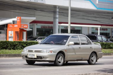 Chiangmai, Tayland - 30 Ekim 2018: Özel araba, Mitsubishi Lancer. Fotoğraf Road Hayır 121 hakkında 8 km şehir merkezine Chiangmai, Tayland.
