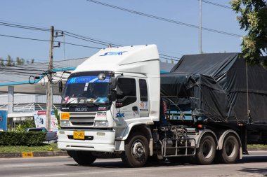Chiangmai, Tayland - 5 Kasım 2018: Konteyner kamyon Smk lojistik taşımacılık şirketi. Fotoğrafa yol no.121 8 km şehir merkezine Chiangmai, Tayland.