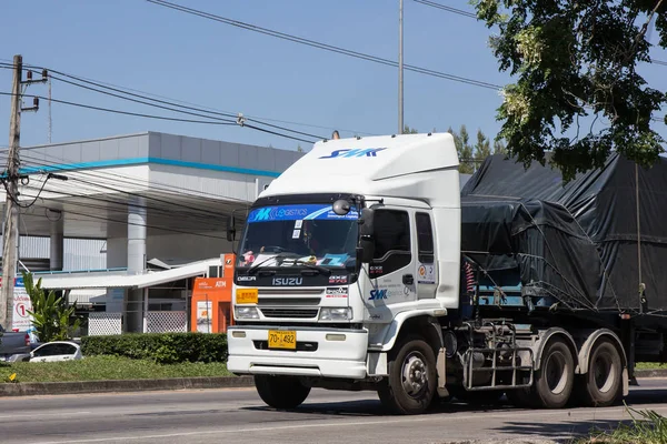 Chiangmai Tailândia Novembro 2018 Container Truck Smk Logistics Transportation Company — Fotografia de Stock