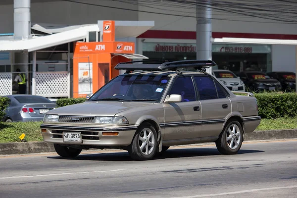 Chiangmai Tailândia Novembro 2018 Private Old Car Toyota Corolla Estrada — Fotografia de Stock