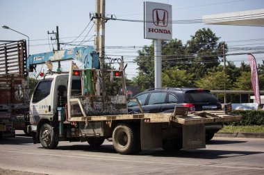 Chiangmai, Tayland - 6 Kasım 2018: Özel Mitsubishi Canter kargo kamyon. Fotoğrafa yol no.121 8 km şehir merkezine Chiangmai, Tayland.