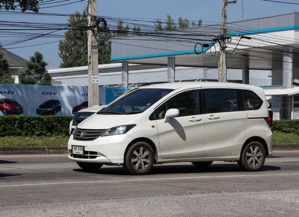 Chiangmai, Thailand - November 5 2018: Private Honda Freed van. Photo at road no.121 about 8 km from downtown Chiangmai, thailand.
