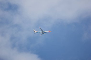 Chiangmai, Tayland - 15 Kasım 2018: Hs-Dbw Boeing 737-800 Nokair itibaren. Bangkok'a Chiangmai Havaalanı'ndan çıkar.