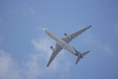 Chiangmai, Tayland - 26 Kasım 2018: Hs-Tbb Airbus A330-300 Tay Airways. Bangkok uçuş Chiang mai.