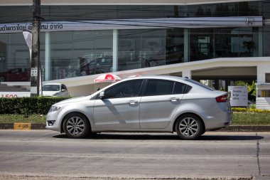 Chiangmai, Tayland - 8 Kasım 2018: Özel araba, Proton Preva. Fotoğrafa yol no.121 8 km şehir merkezine Chiangmai, Tayland.