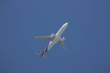 Chiangmai, Tayland - 29 Kasım 2018: Hs-Tbb Airbus A330-300 Tay Airways. Bangkok uçuş Chiang mai.