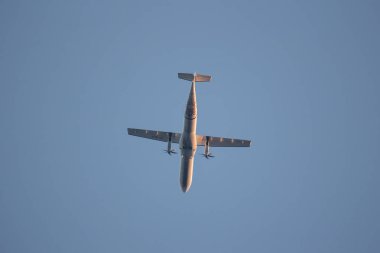Chiangmai, Tayland - 23 Kasım 2018: Xy-Ajy Atr72-600 Myanmar ulusal havayolları. Yangoon için Chiangmai Havaalanı'ndan çıkar.