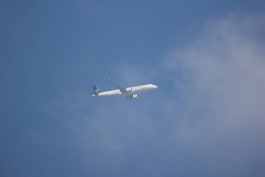 Chiangmai, Tayland - 25 Kasım 2018: Evaair, B-16206 Airbus A321. taipei Tayvan için Chiangmai Havaalanı'ndan çıkar.