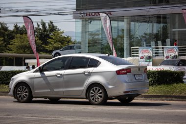 Chiangmai, Tayland - 8 Kasım 2018: Özel araba, Proton Preva. Fotoğrafa yol no.121 8 km şehir merkezine Chiangmai, Tayland.