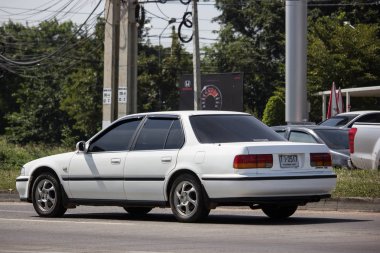 Chiangmai, Tayland - 8 Kasım 2018: Özel araba Honda accord. Yol no.1001 Chiangmai iş alanı 8 km.