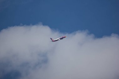 Chiangmai, Tayland - 14 Kasım 2018: Hs-Dbu Boeing 737-800 Nokair itibaren. Bangkok'a Chiangmai Havaalanı'ndan çıkar.