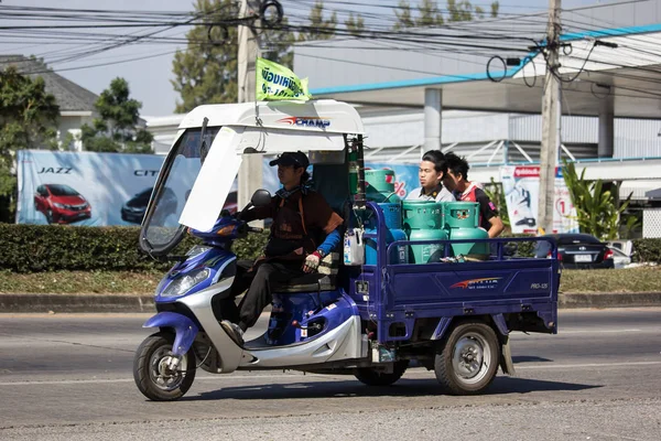 Chiangmai Thailand November 2018 Private Motorcycle Delivery Gas Lpg Home — Stock Photo, Image