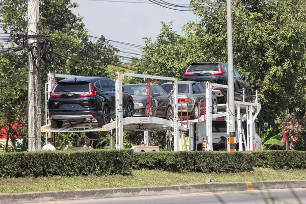 Chiangmai Thajsko Listopad 2018 Ani Logistická Skupina Dopravce Přívěs Kamionu — Stock fotografie