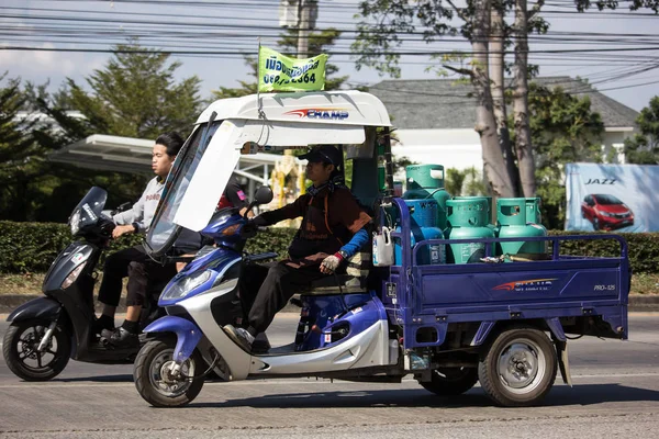 Chiangmai Thailand November 2018 Private Motorcycle Delivery Gas Lpg Home — Stock Photo, Image