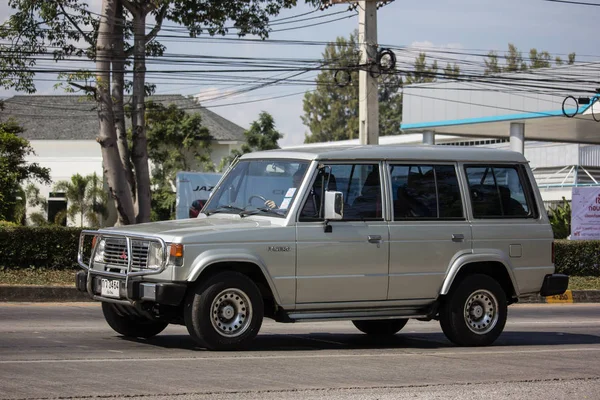 Chiangmai Tailândia Dezembro 2018 Private Mitsubishi Pajero Suv Car Estrada — Fotografia de Stock