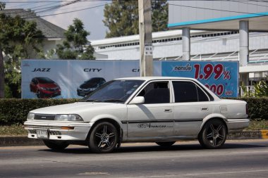 Chiangmai, Tayland - 2 Aralık 2018: Özel Old araba, Toyota Corolla. Fotoğraf Road Hayır 121 hakkında 8 km şehir merkezine Chiangmai, Tayland.