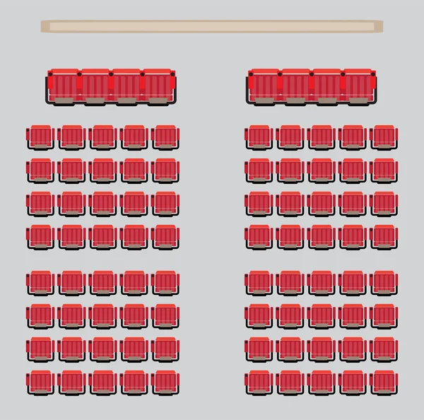 Top View Show Seat Theater Vip Zone Vector Illustrazione — Vettoriale Stock