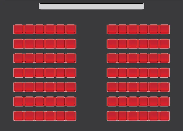 Top View Show Siège Théâtre Avec Fond Sombre Vecteur Illustration — Image vectorielle