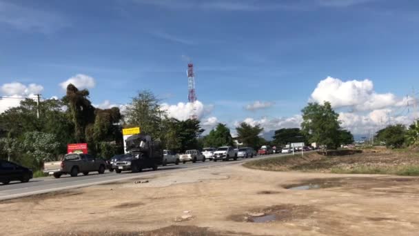 Chiangmai Tayland Aralık 2018 Araba Trafik Chiangmai City Road — Stok video