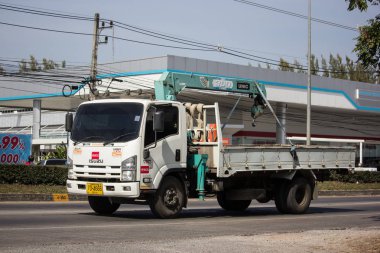 Chiangmai, Tayland - 4 Aralık 2018: Özel Vinçli Kamyon. Fotoğraf Road Hayır 121 hakkında 8 km şehir merkezine Chiangmai, Tayland.